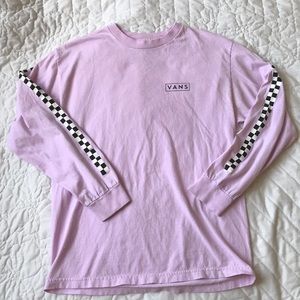 Vans pink checkered longsleeve